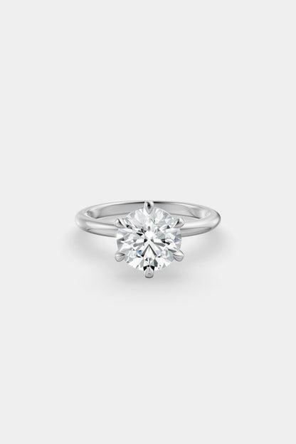 Diamond Solitaire Ring | Traditional Band