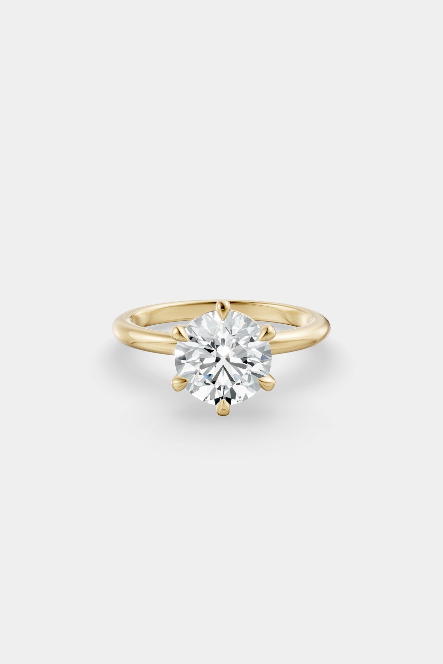 Diamond Solitaire Ring | Traditional Band
