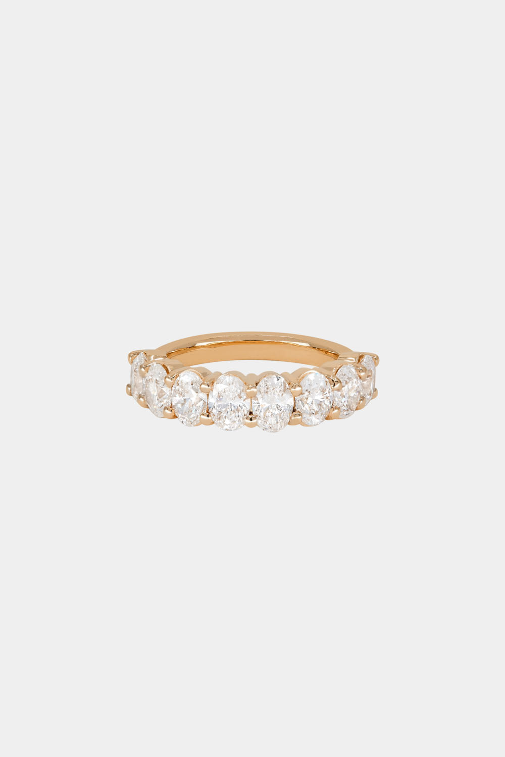 Oval Diamond Half Band | Gold