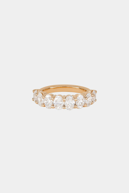 Oval Diamond Half Band | Gold