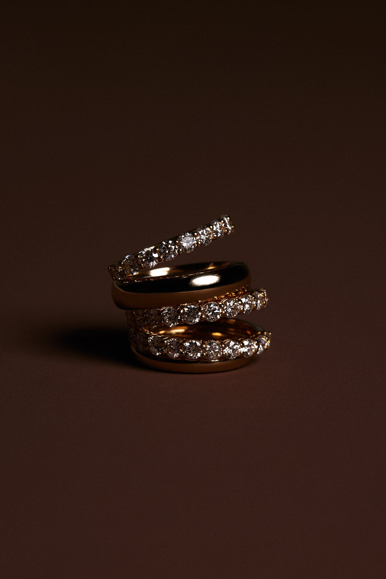 Double Band Georgie Ring | 18K White Gold