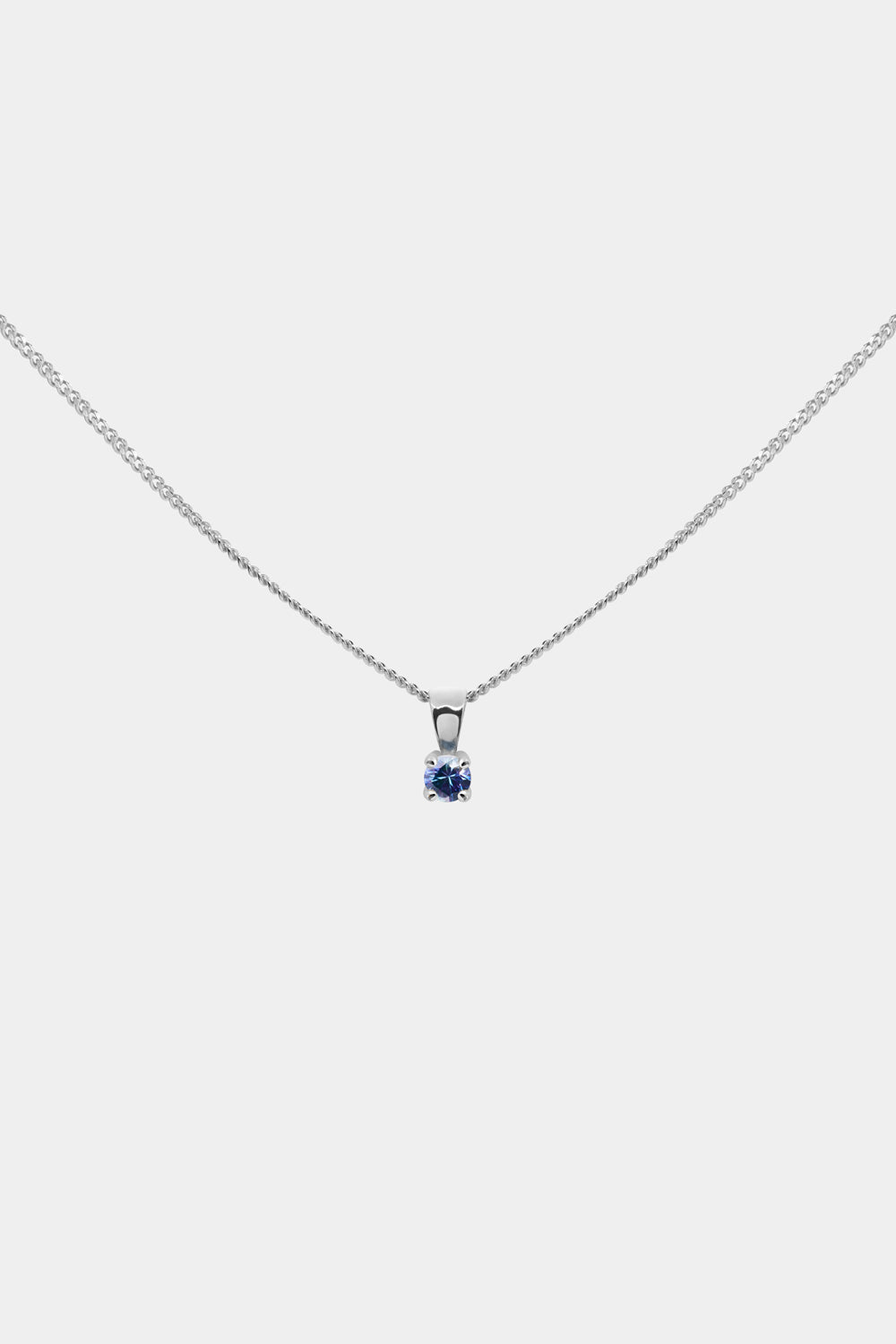 Birthstone Pendant | 9K White Gold