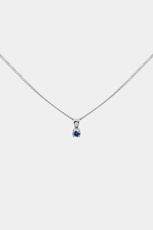 Birthstone Pendant | 9K White Gold