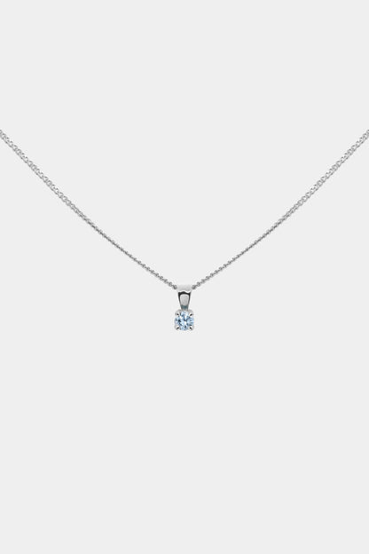 Birthstone Pendant | 9K White Gold