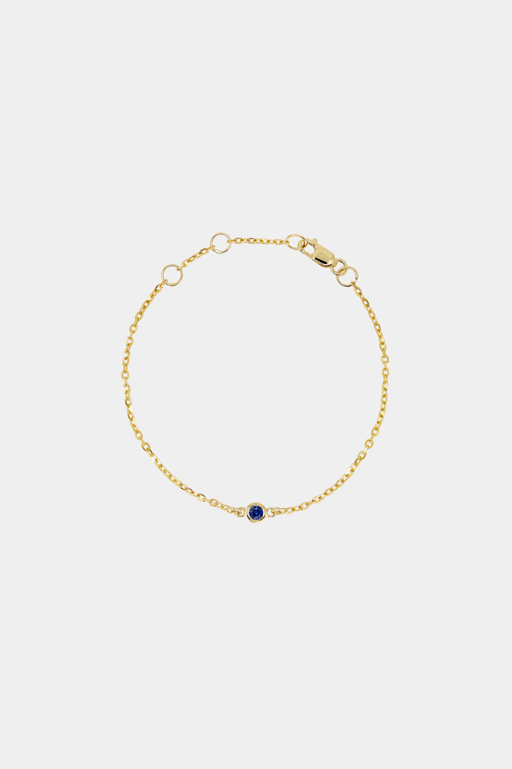 Baby Round Birthstone Bracelet | 9K Yellow Gold