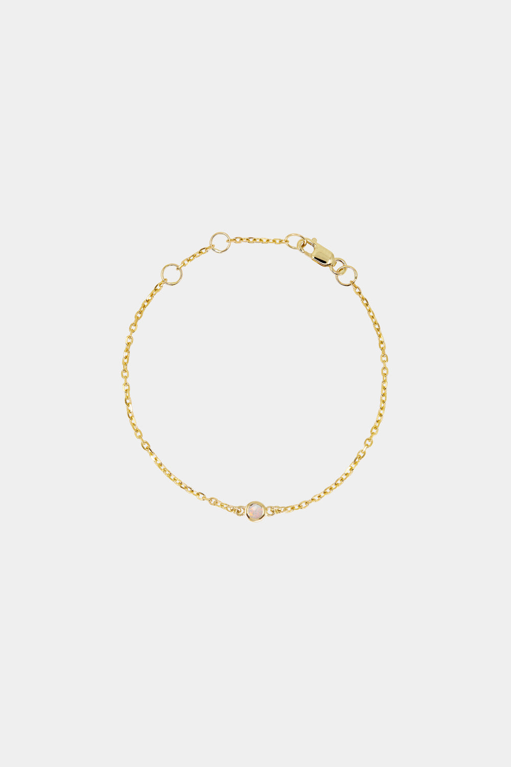 Baby Round Birthstone Bracelet | 9K Yellow Gold