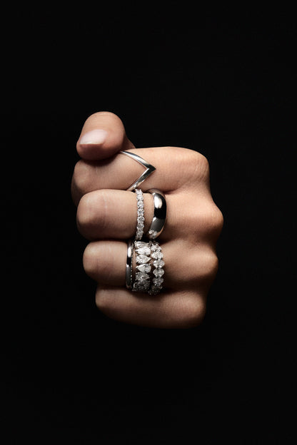 Sabine 10pt Round Diamond Ring | 18K White Gold