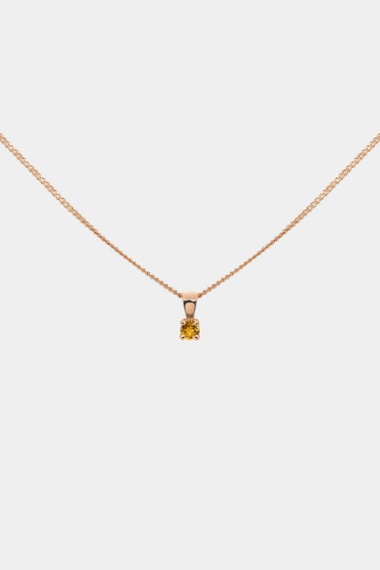 Birthstone Pendant | 9K Rose Gold