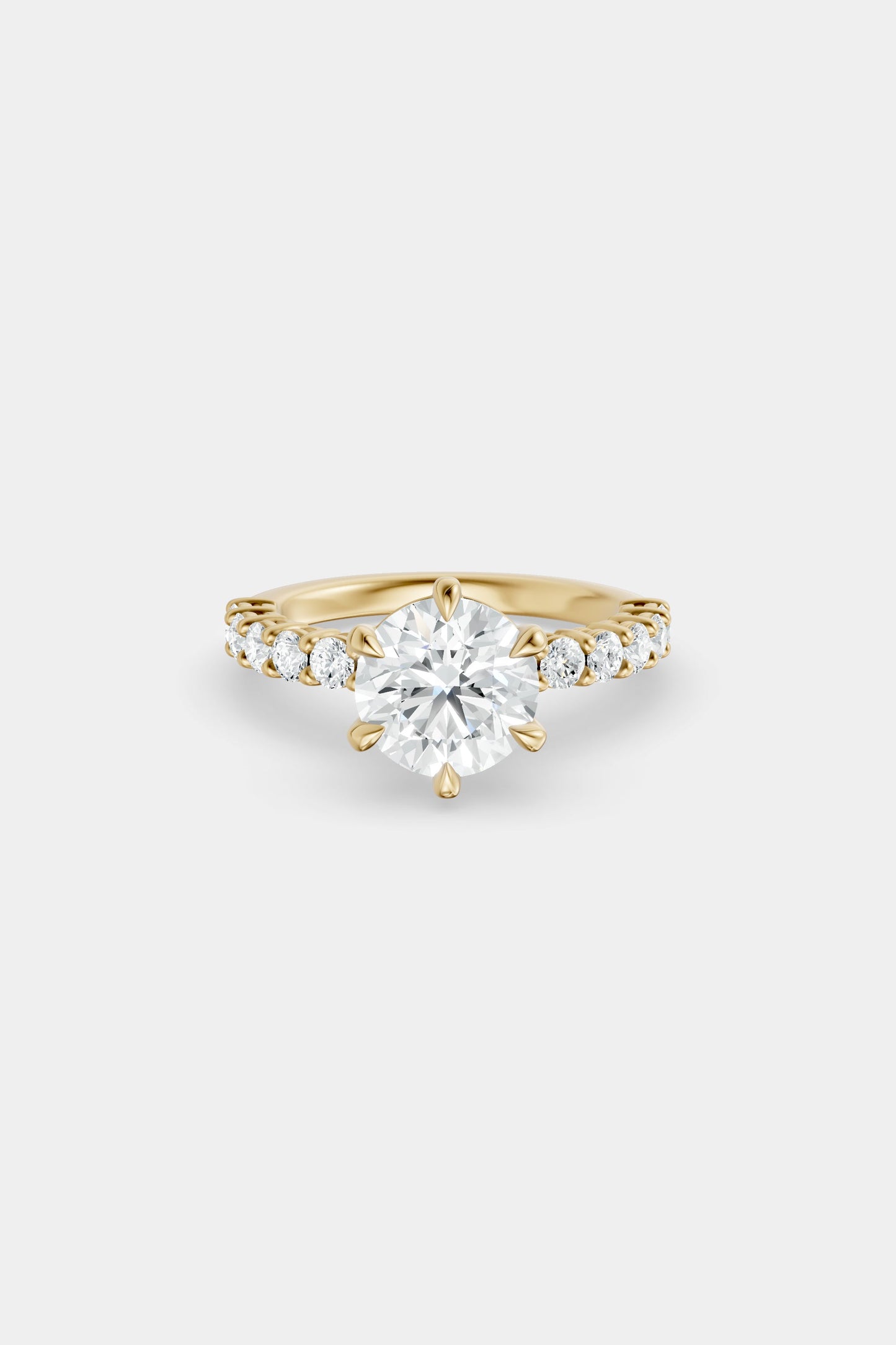 Diamond Solitaire Ring | 0.05ct Diamond Half Eternity Band