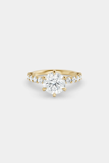 Diamond Solitaire Ring | 0.05ct Diamond Half Eternity Band