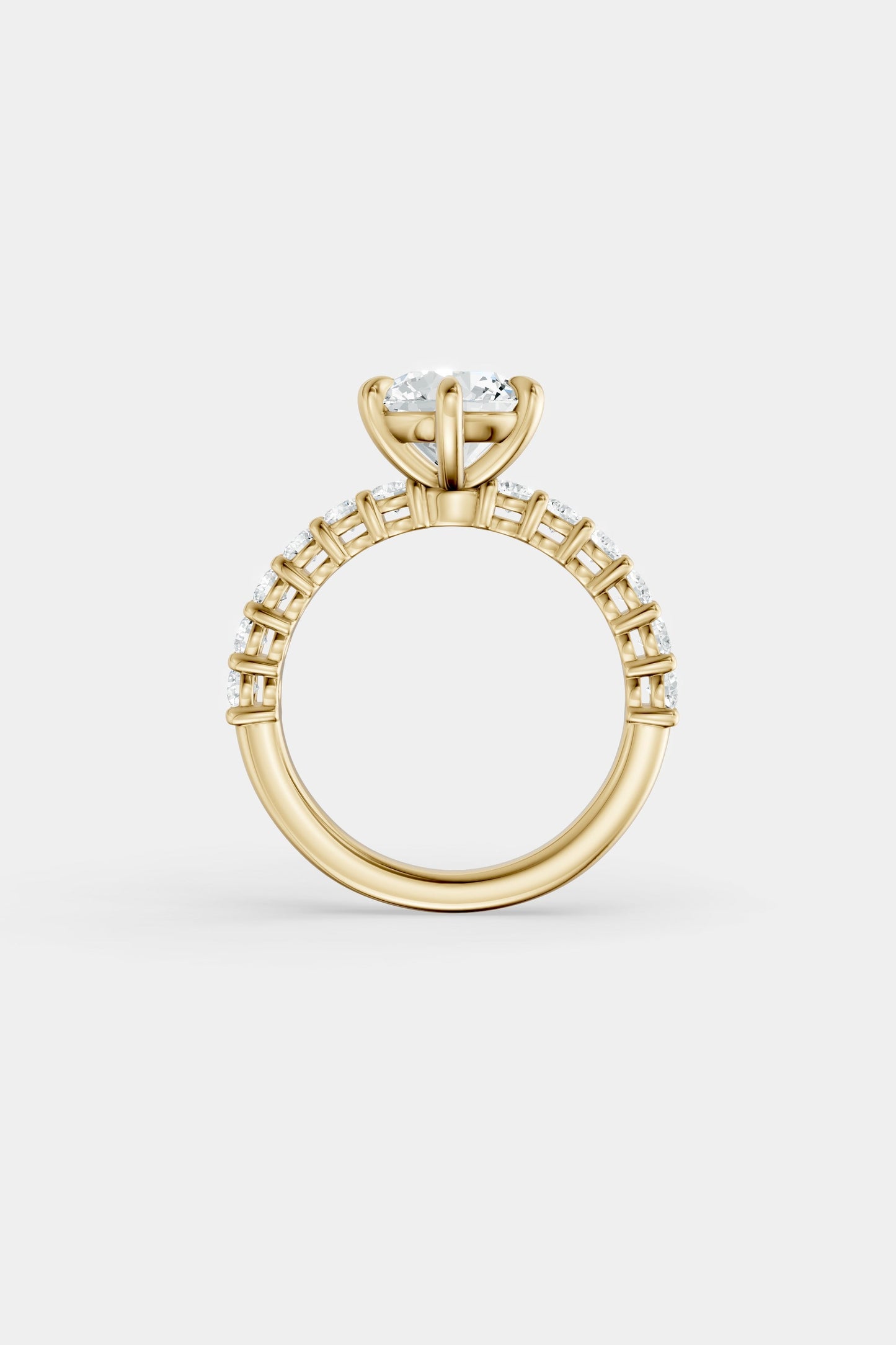 Diamond Solitaire Ring | 0.05ct Diamond Half Eternity Band