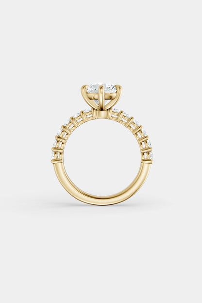 Diamond Solitaire Ring | 0.05ct Diamond Half Eternity Band