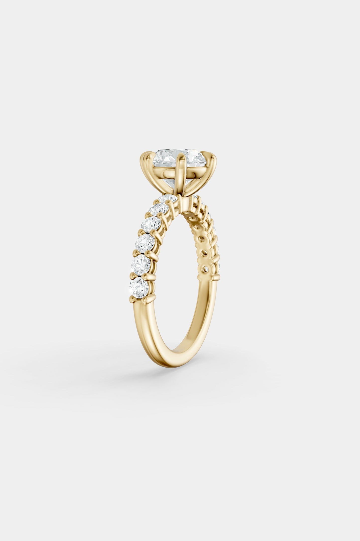 Diamond Solitaire Ring | 0.05ct Diamond Half Eternity Band