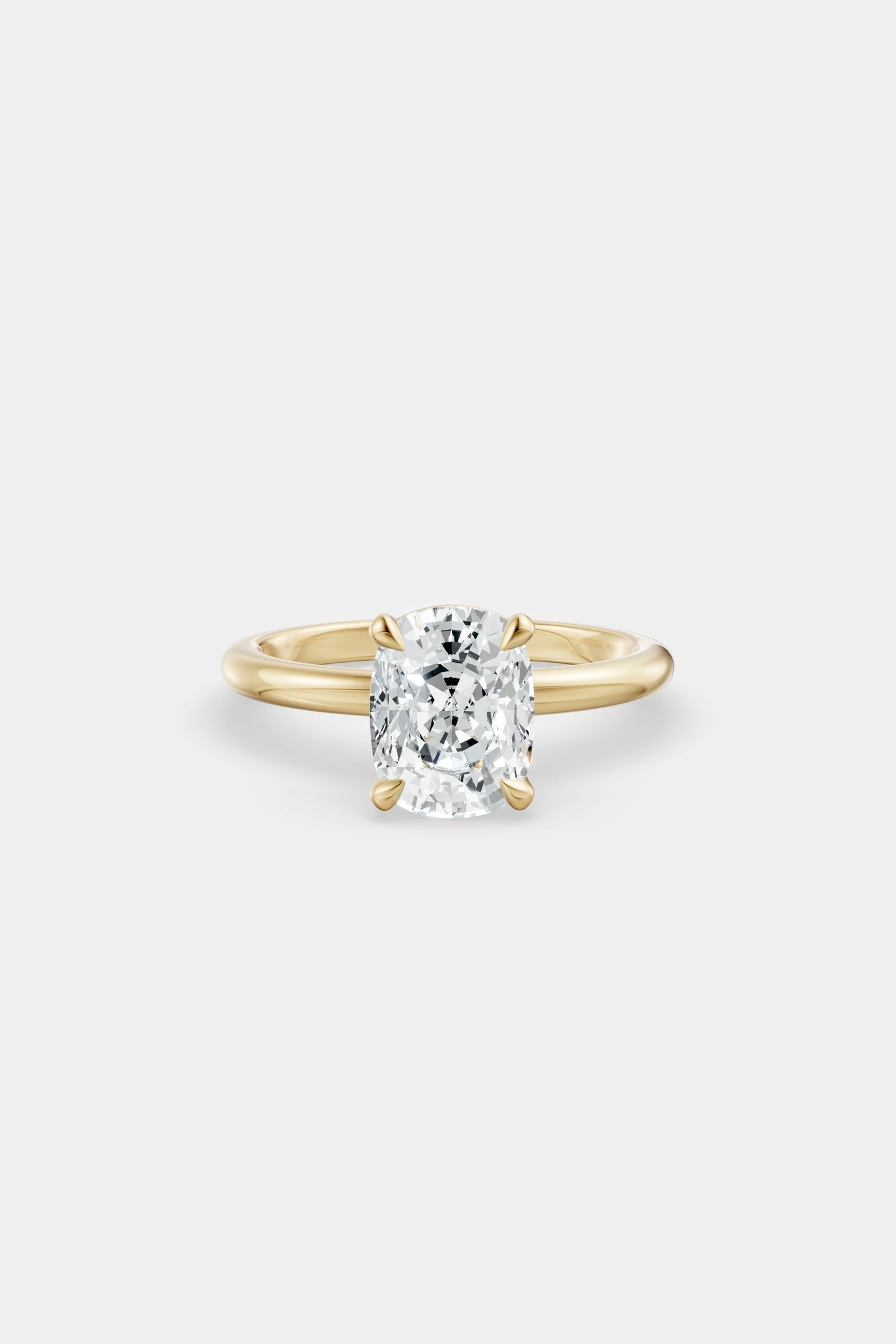 Diamond Solitaire Ring | Traditional Band