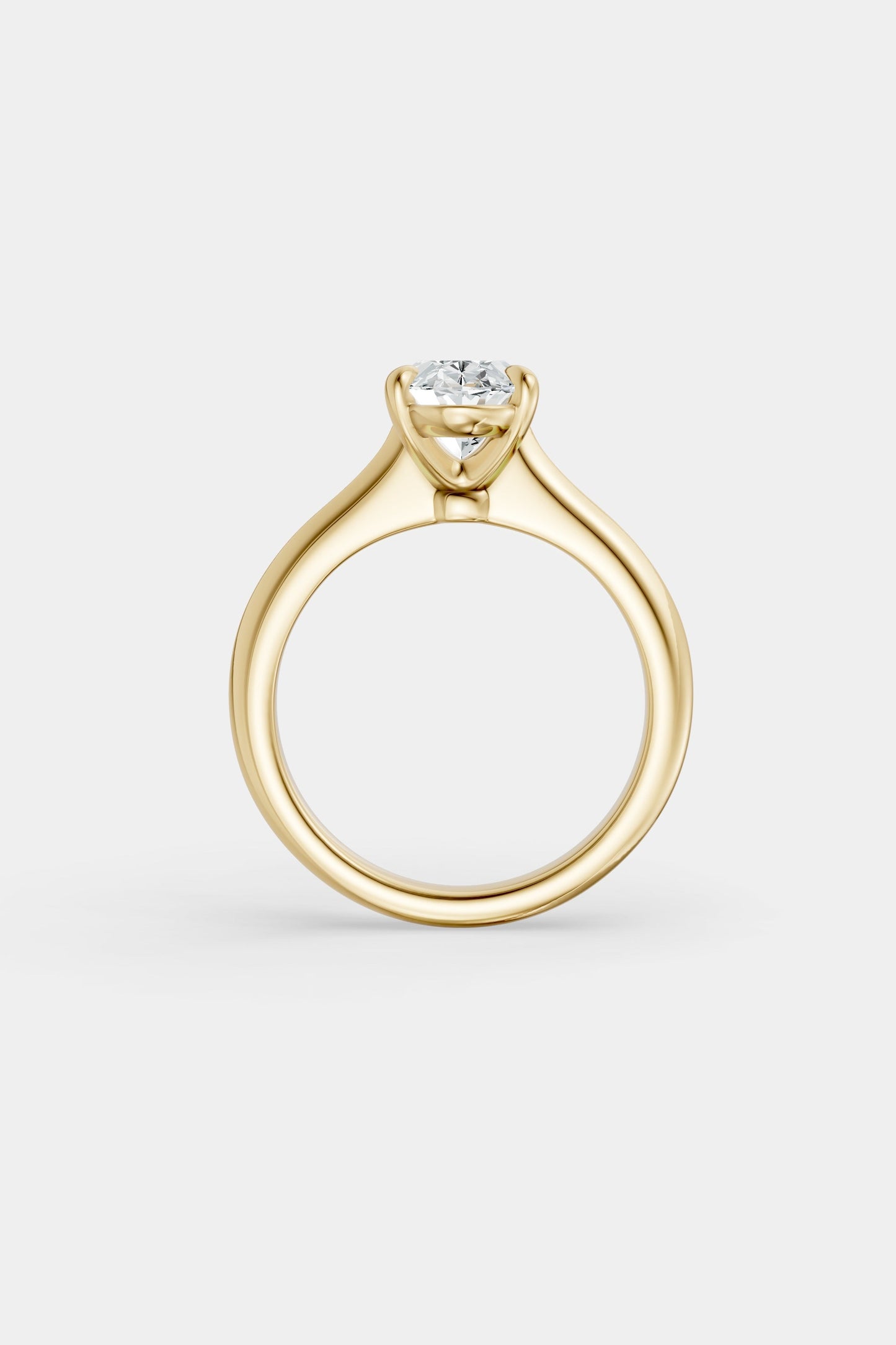 Diamond Solitaire Ring | Traditional Band