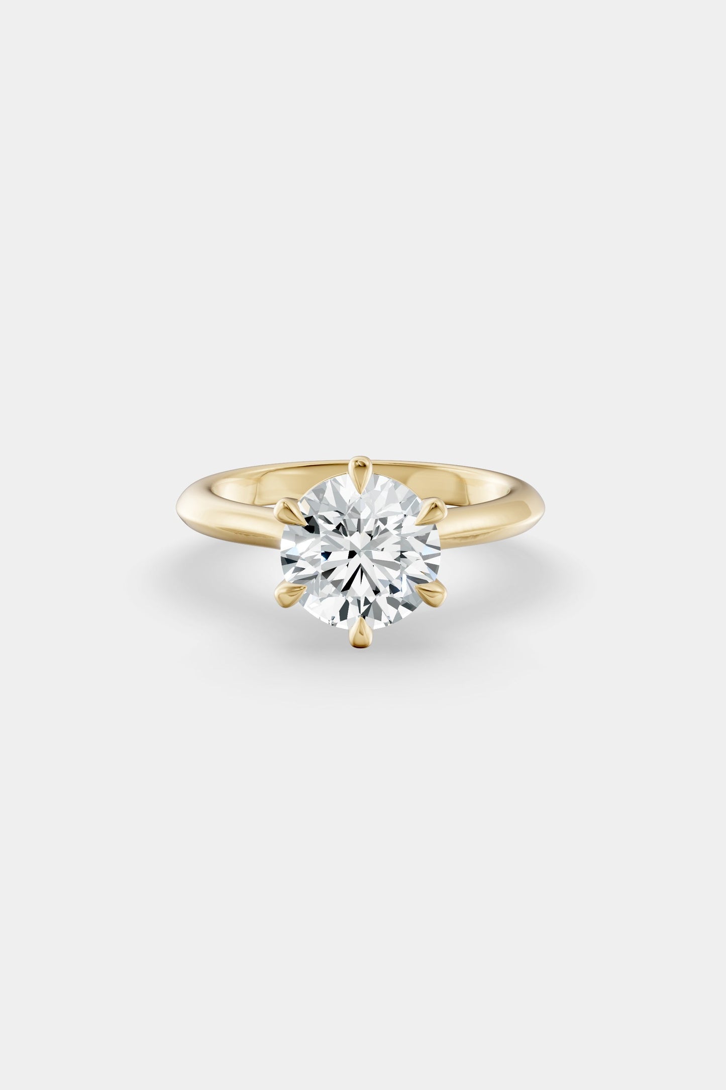 Diamond Solitaire Ring | Traditional Open-Style Band