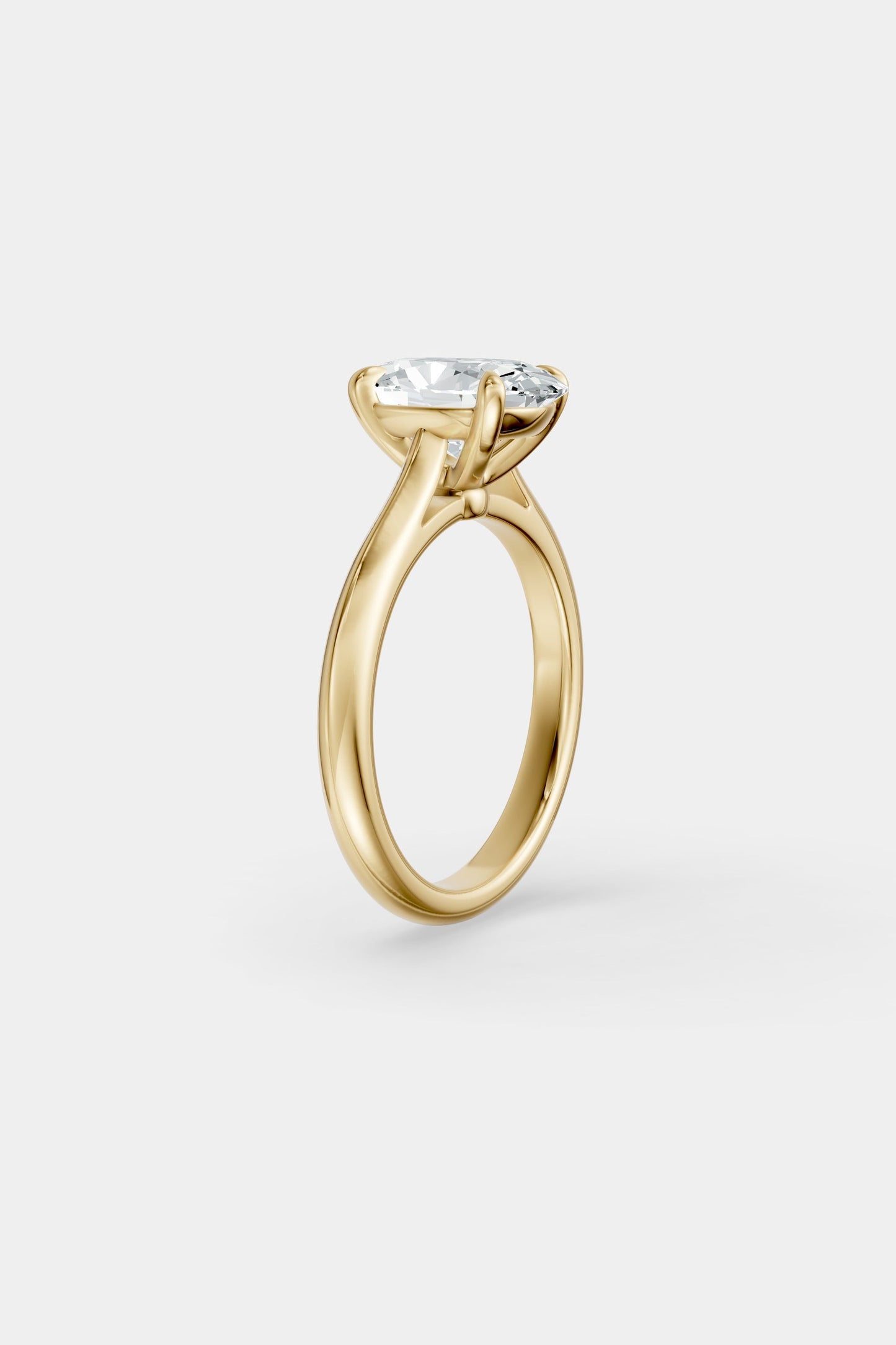 Diamond Solitaire Ring | Traditional Open-Style Band