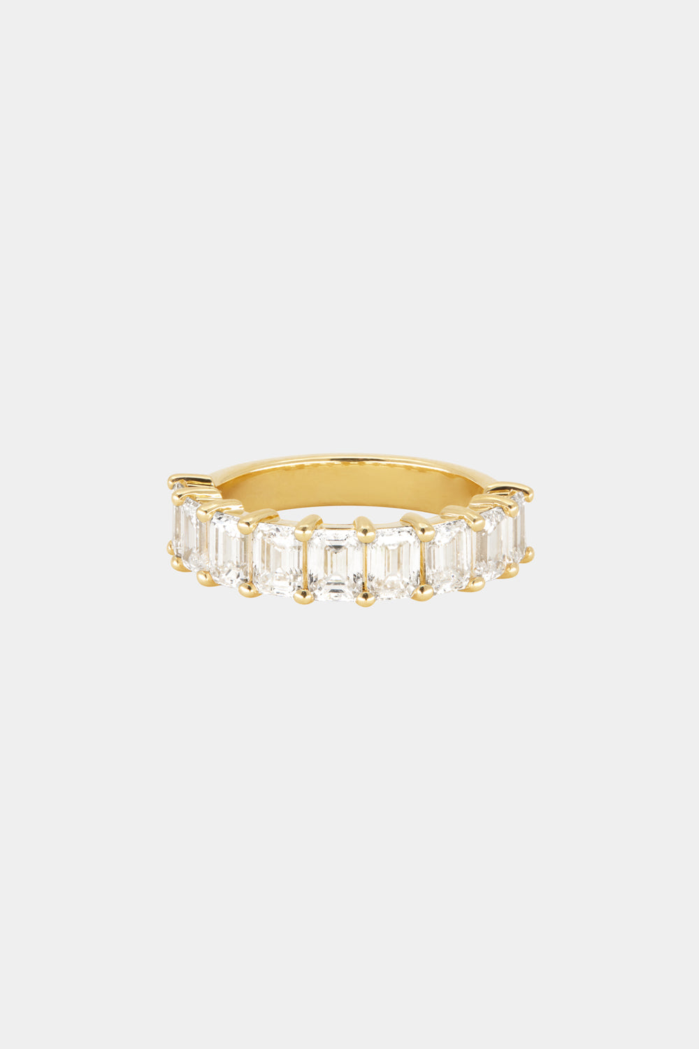 Emerald Diamond Half Band | Gold