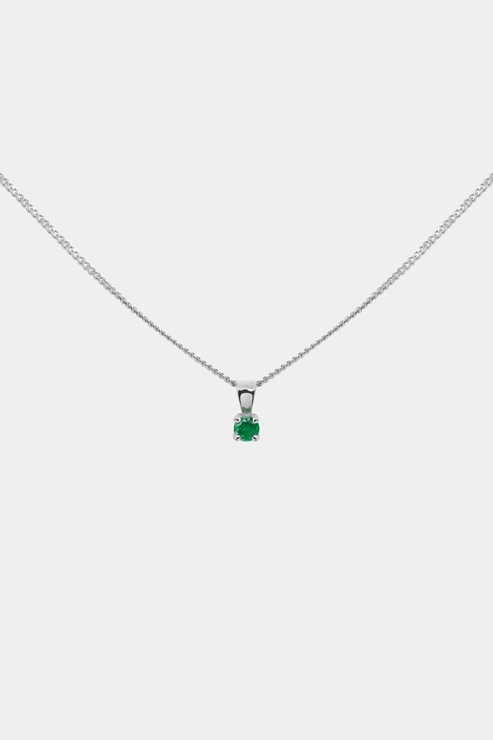 Birthstone Pendant | 9K White Gold