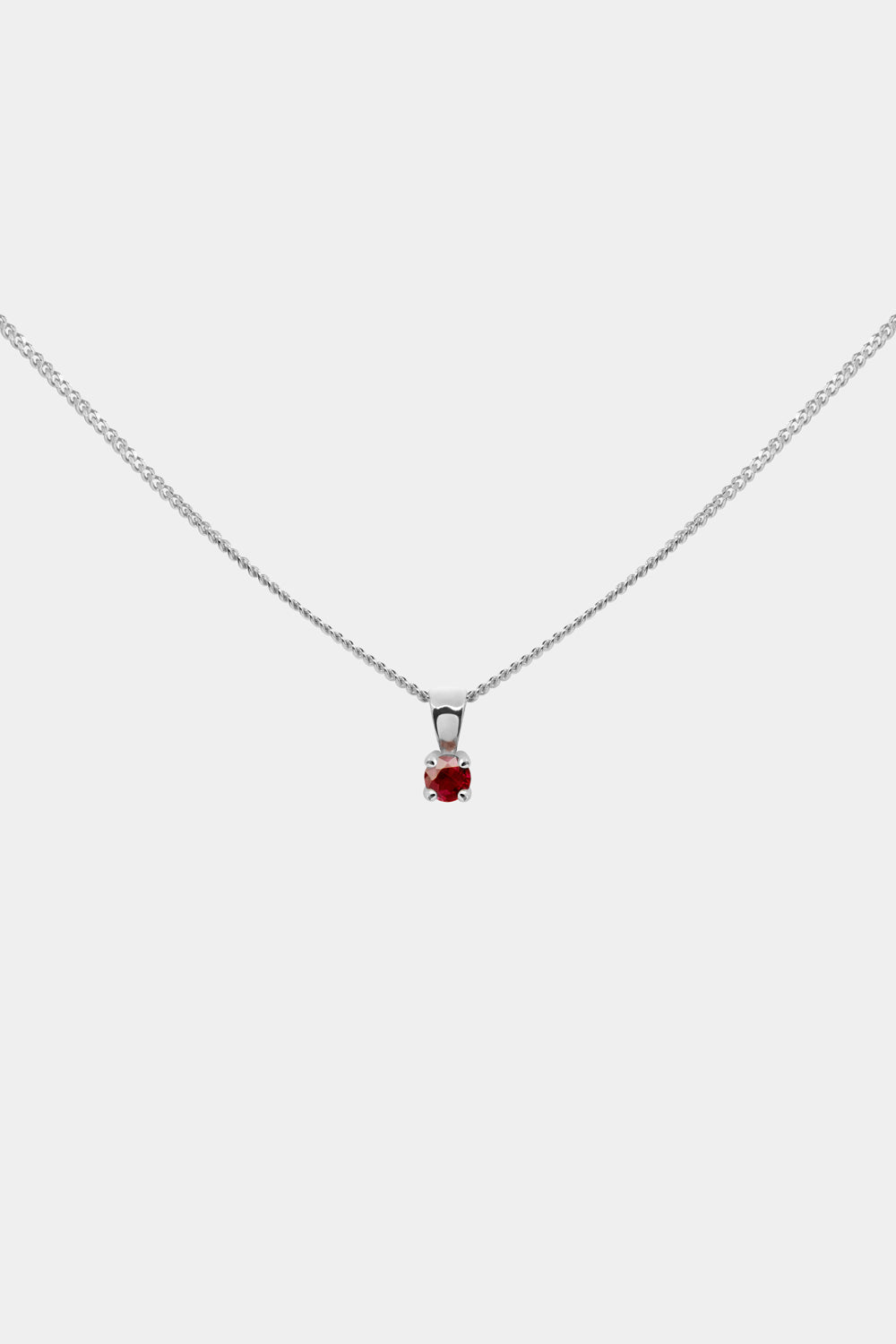 Birthstone Pendant | 9K White Gold