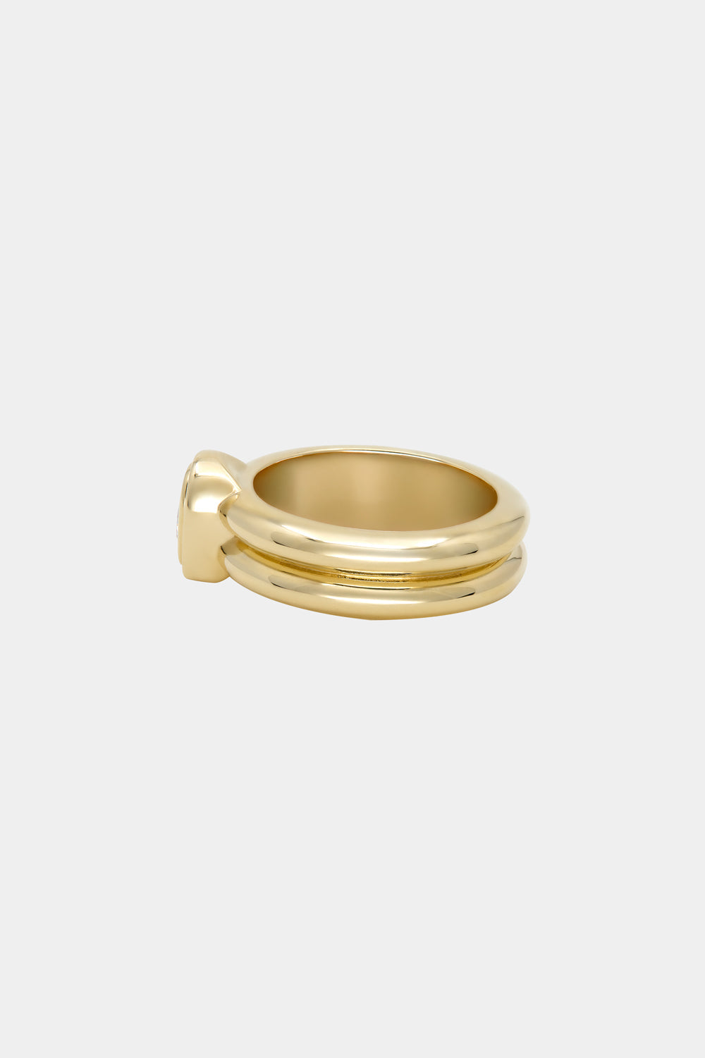 Roma Heart Diamond Ring | 18K Yellow Gold