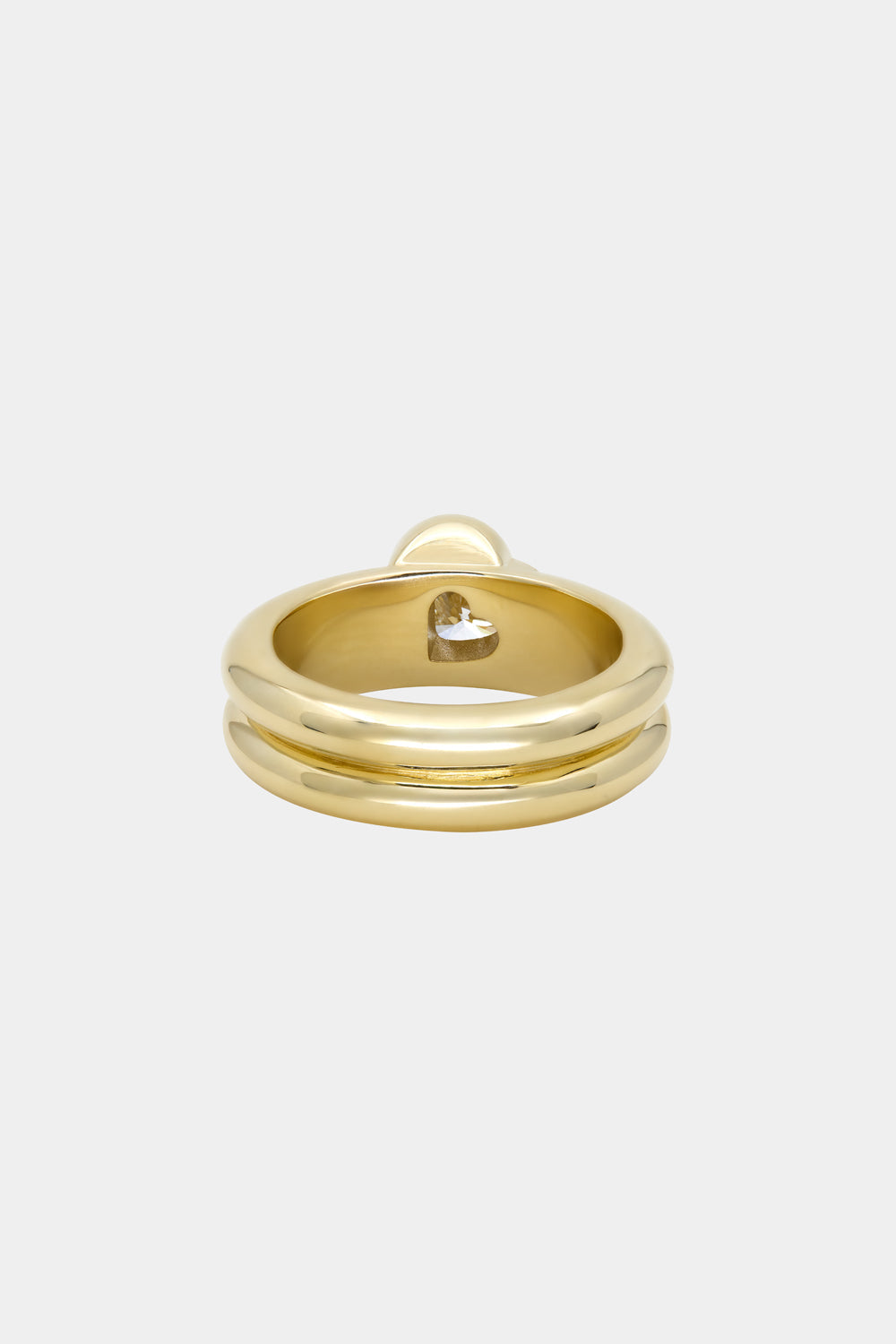 Roma Heart Diamond Ring | 18K Yellow Gold
