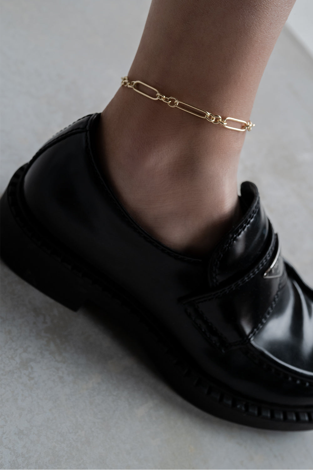Large Lennox Anklet | 9K Yellow Gold