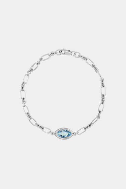 Roma Marquise Gemstone Bracelet | Silver