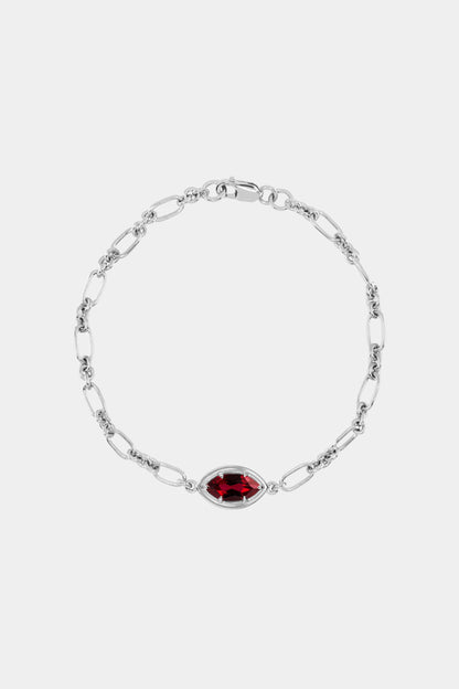 Roma Marquise Gemstone Bracelet | Silver