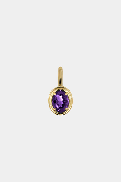 Roma Oval Gemstone Pendant | Yellow Gold