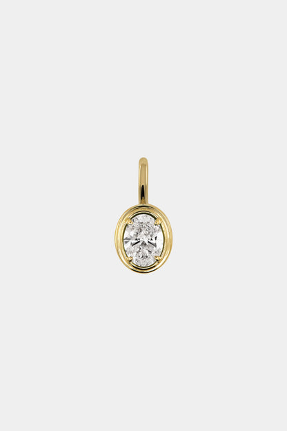 Roma Oval Gemstone Pendant | Yellow Gold