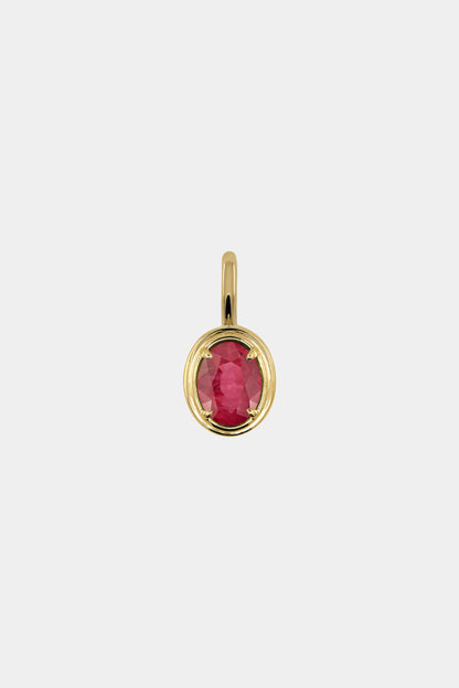Roma Oval Gemstone Pendant | Yellow Gold