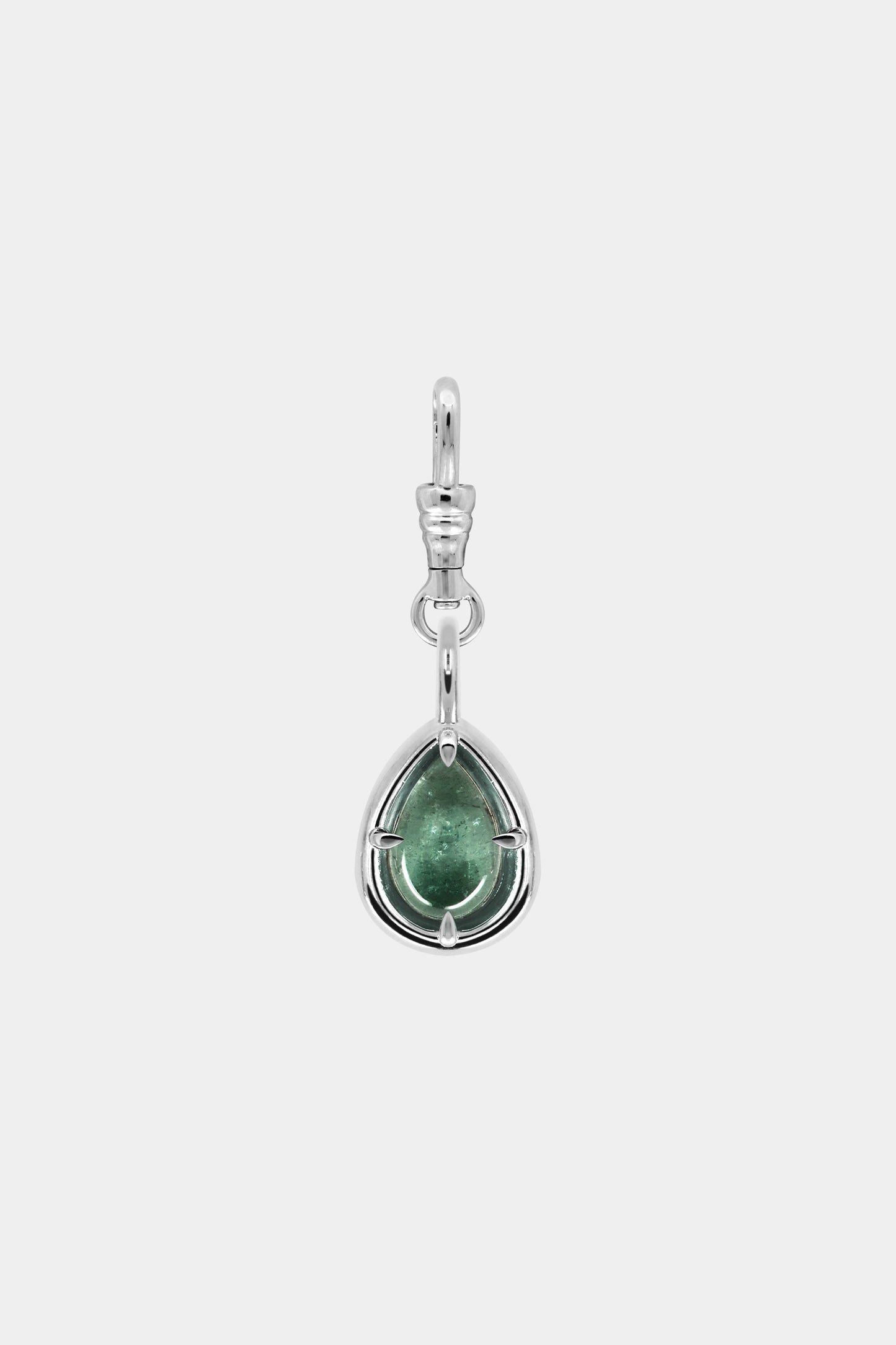 Pear Tourmaline Pendant | Silver