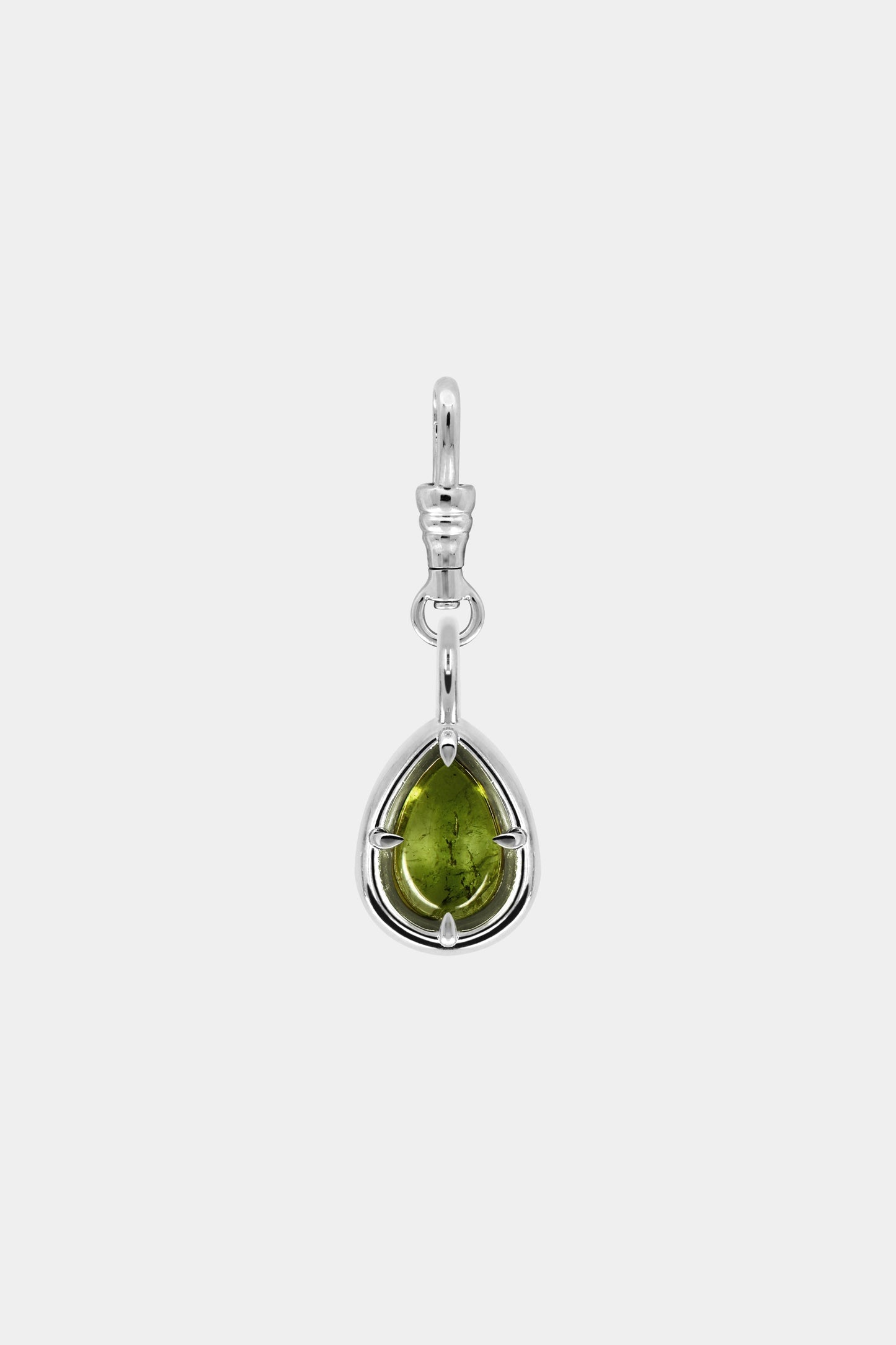Pear Tourmaline Pendant | Silver