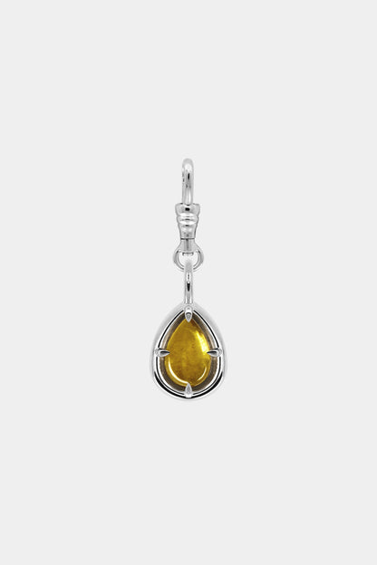 Pear Tourmaline Pendant | Silver