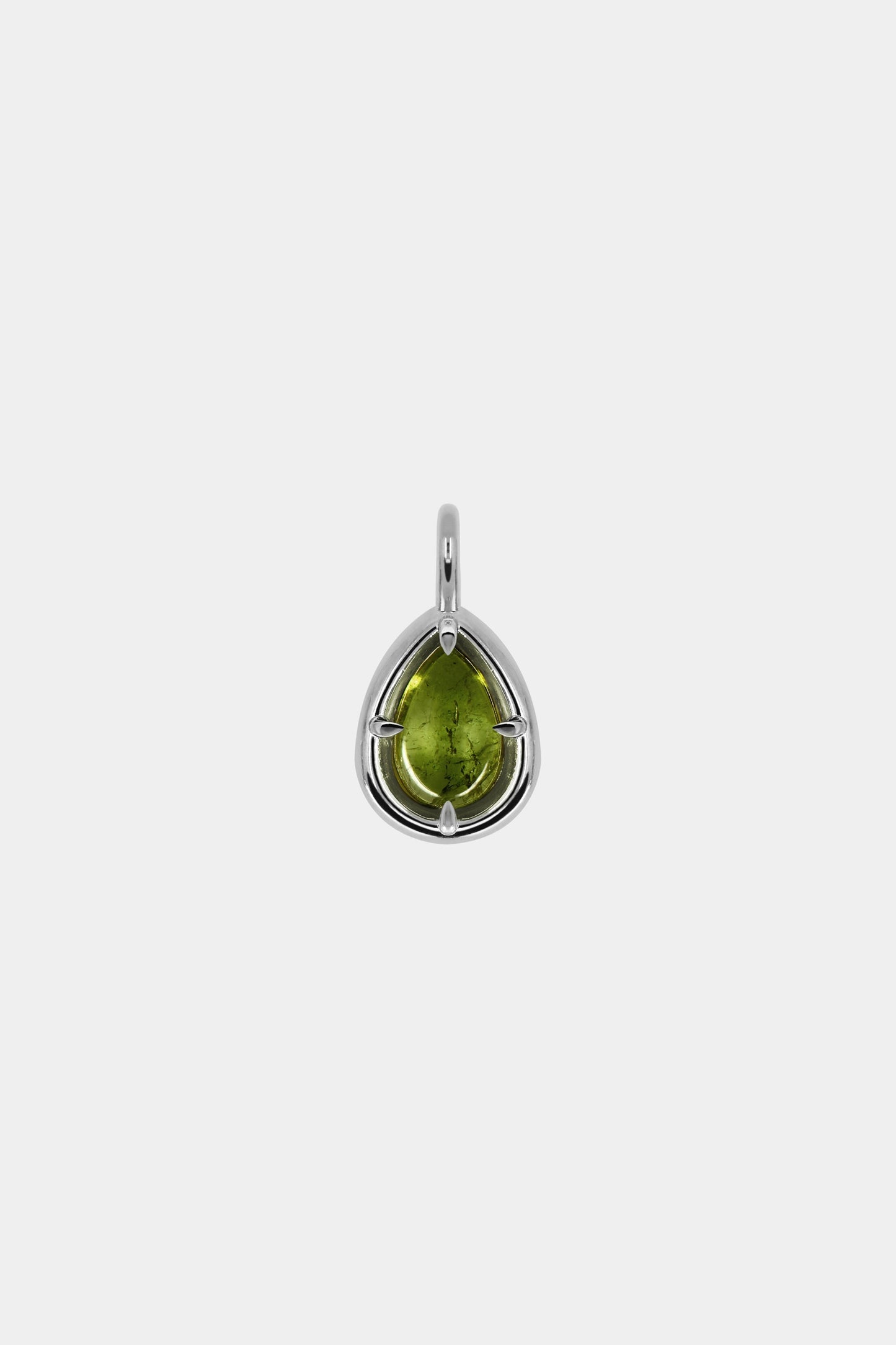 Pear Tourmaline Pendant | 9K White Gold