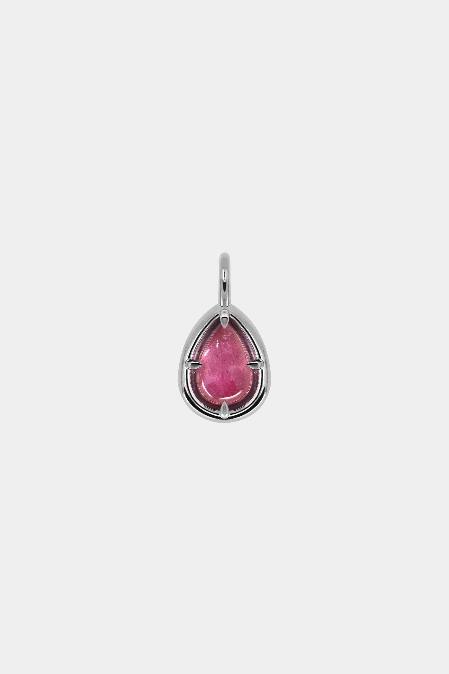 Pear Tourmaline Pendant | 9K White Gold