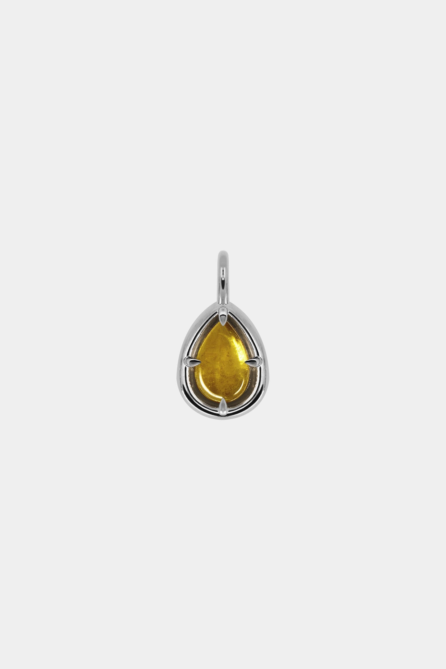 Pear Tourmaline Pendant | 9K White Gold