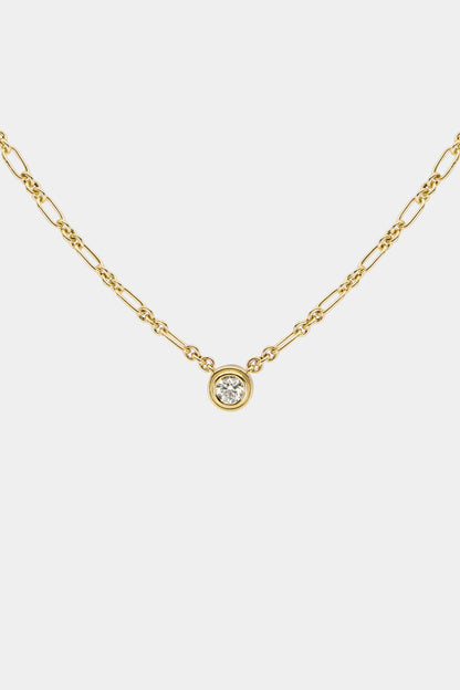 Roma Round Diamond Necklace | Yellow Gold
