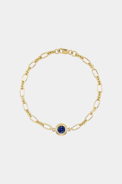 Roma Round Gemstone Bracelet | Yellow Gold, More Options Available