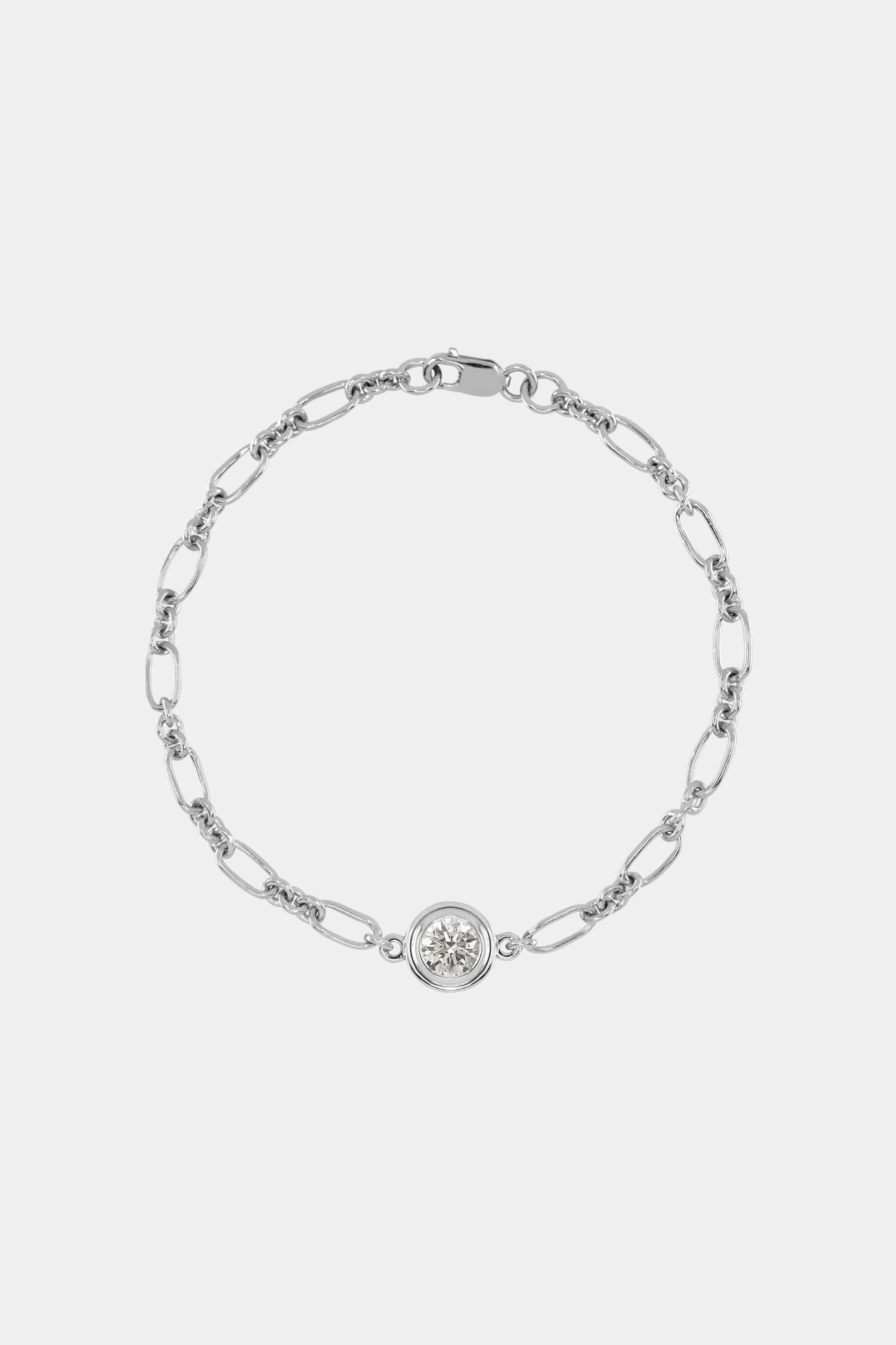 Roma Round Diamond Bracelet | 18K White Gold