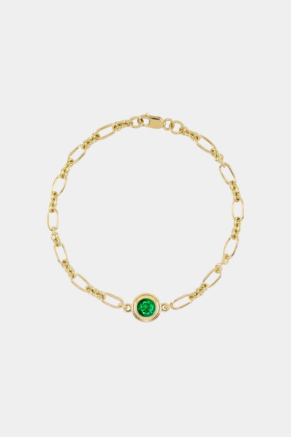 Roma Round Gemstone Bracelet | Yellow Gold, More Options Available