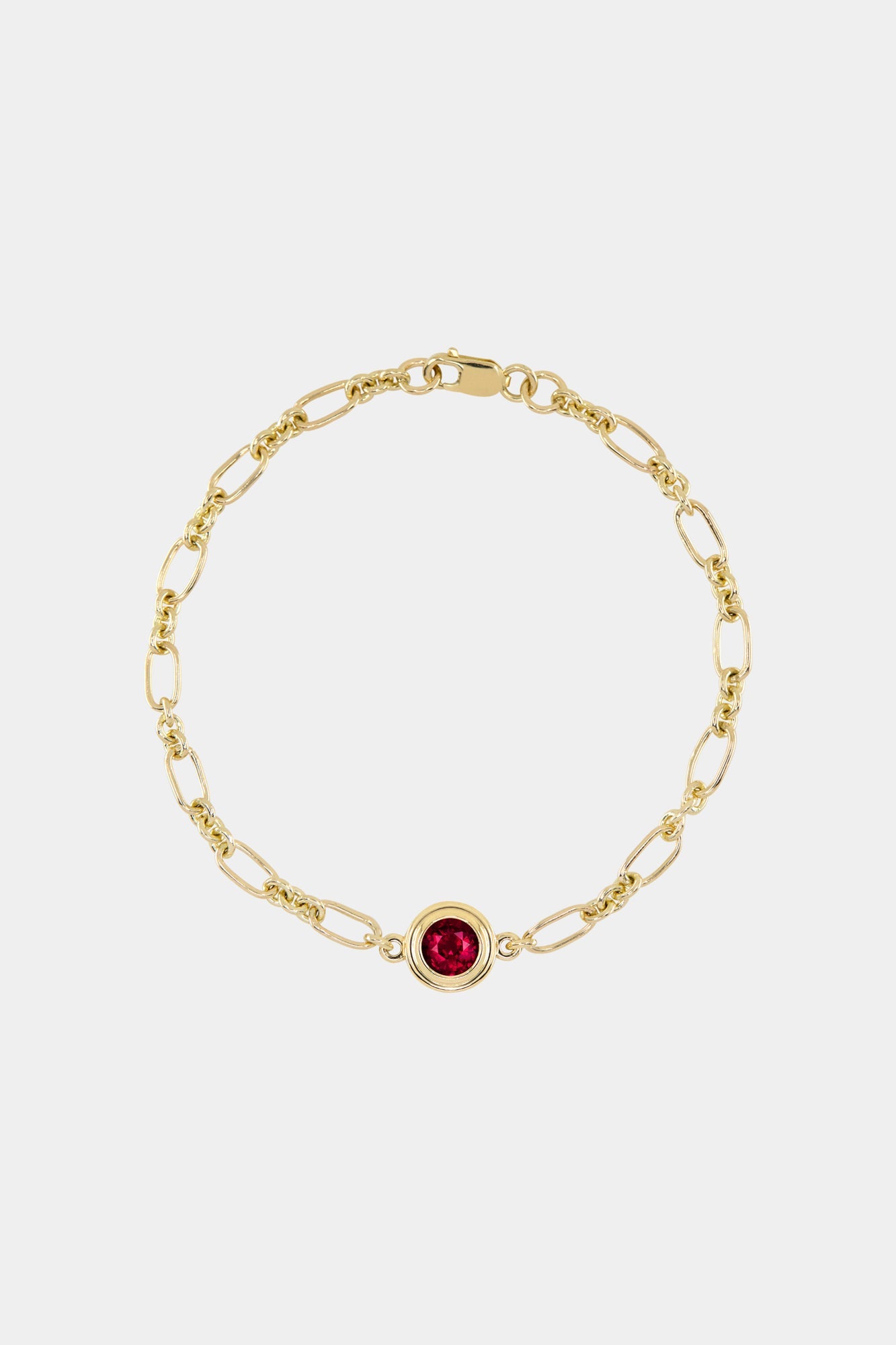 Roma Round Gemstone Bracelet | Yellow Gold, More Options Available