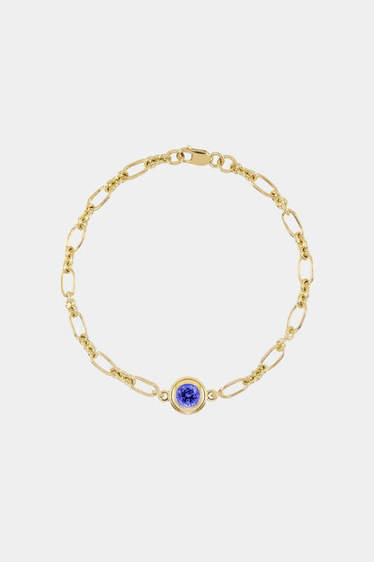 Roma Round Gemstone Bracelet | Yellow Gold, More Options Available