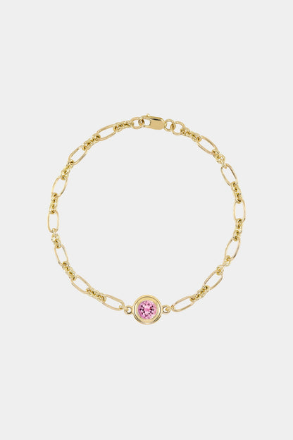 Roma Round Gemstone Bracelet | Yellow Gold, More Options Available