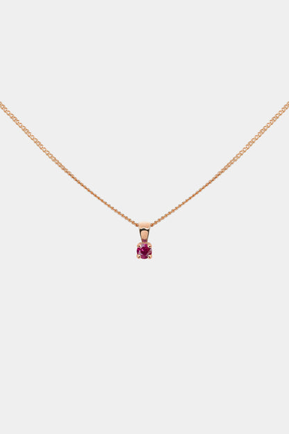 Birthstone Pendant | 9K Rose Gold