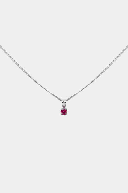 Birthstone Pendant | 9K White Gold