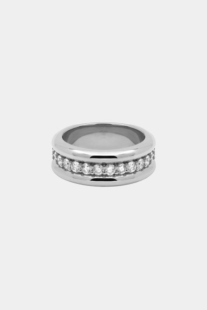 Triple Orielle Diamond Band | 18K White Gold