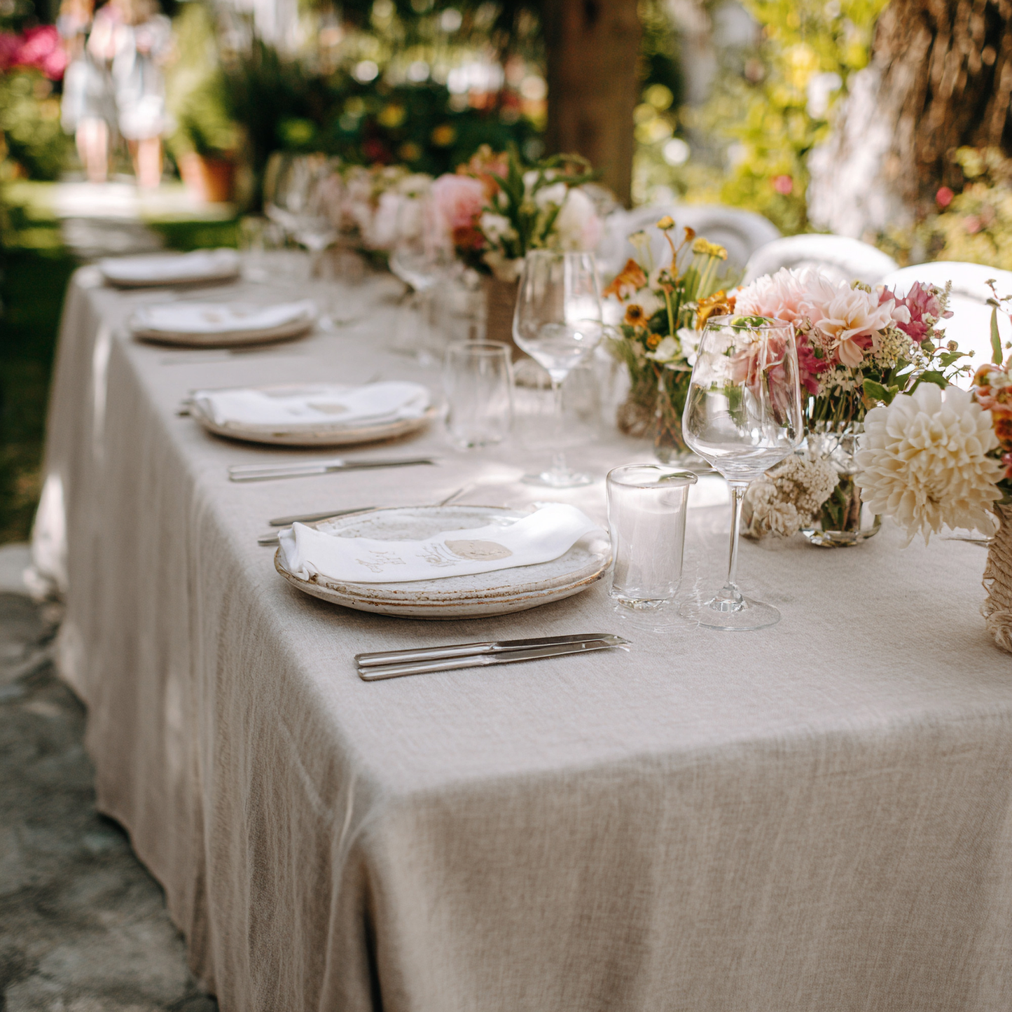 Holiday Linen Tablecloth