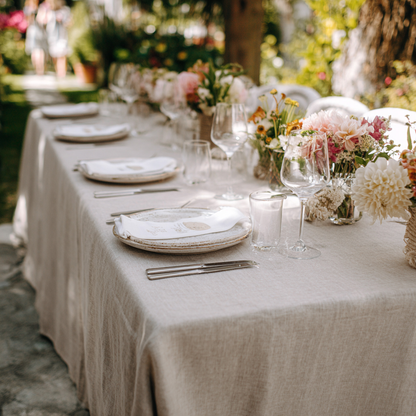 Holiday Linen Tablecloth